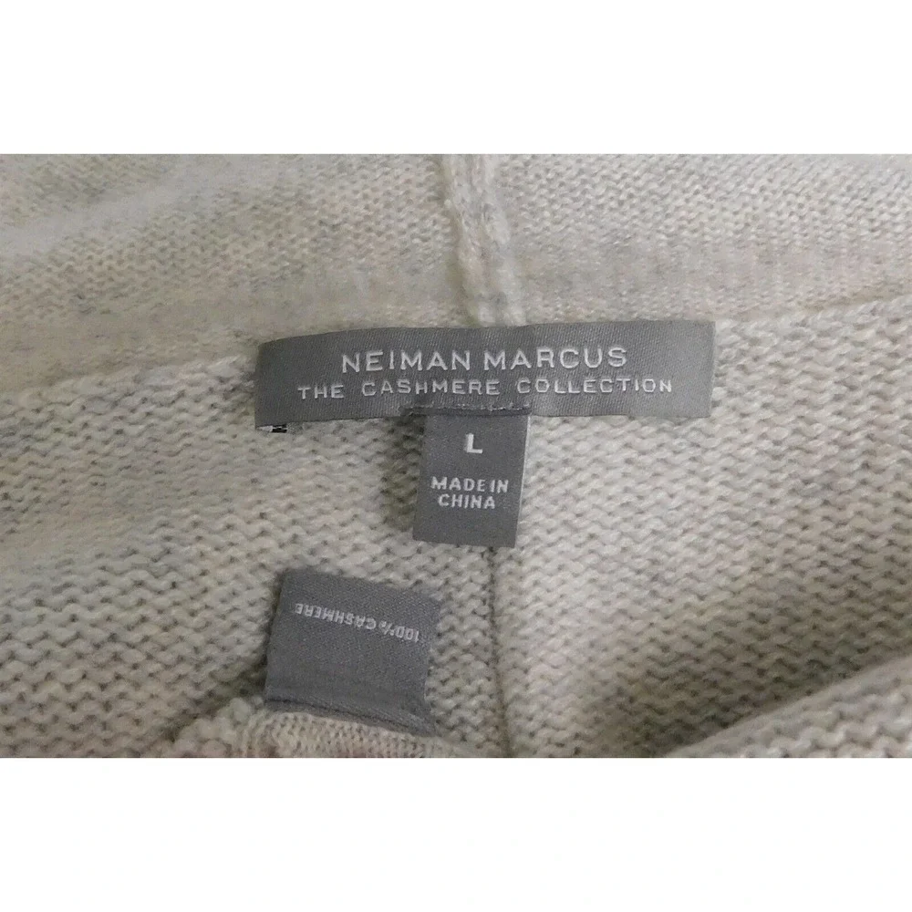 Neiman Marcus 100% Cashmere‎ Oatmeal Shrug sz L